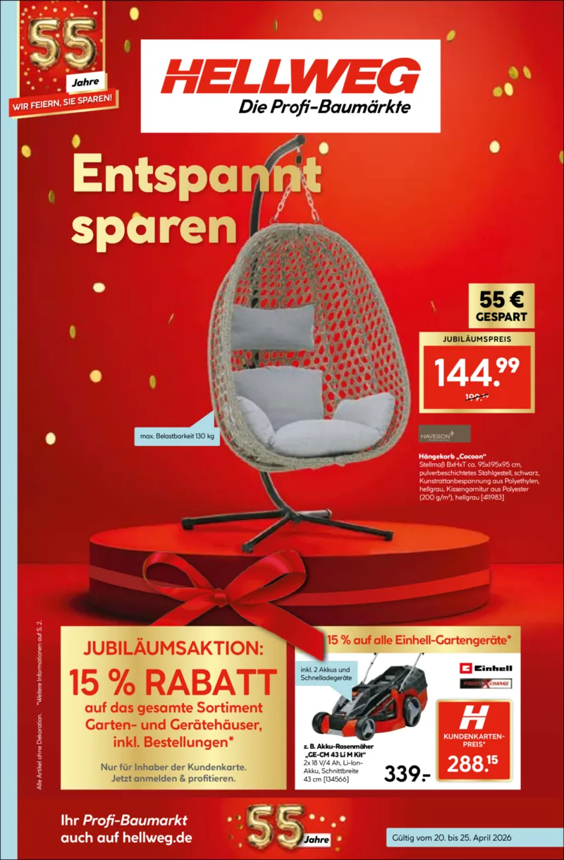 Hellweg Prospekt vom 20.04.2026, Seite 1