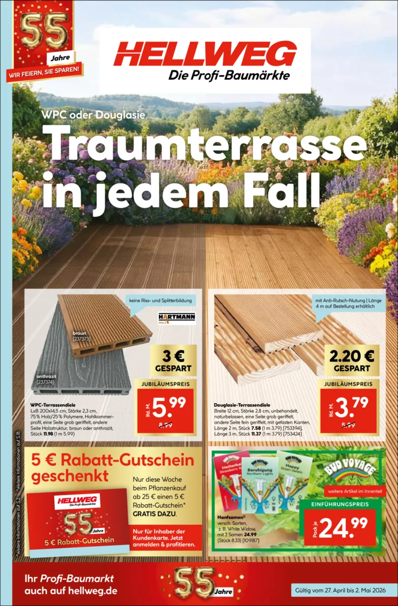 Hellweg Prospekt vom 27.04.2026, Seite 1