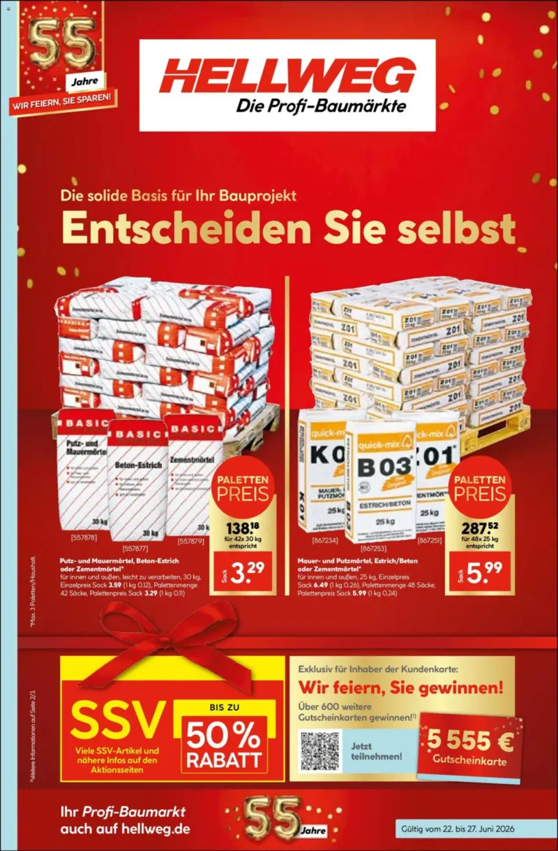 Hellweg Prospekt vom 22.06.2026, Seite 1