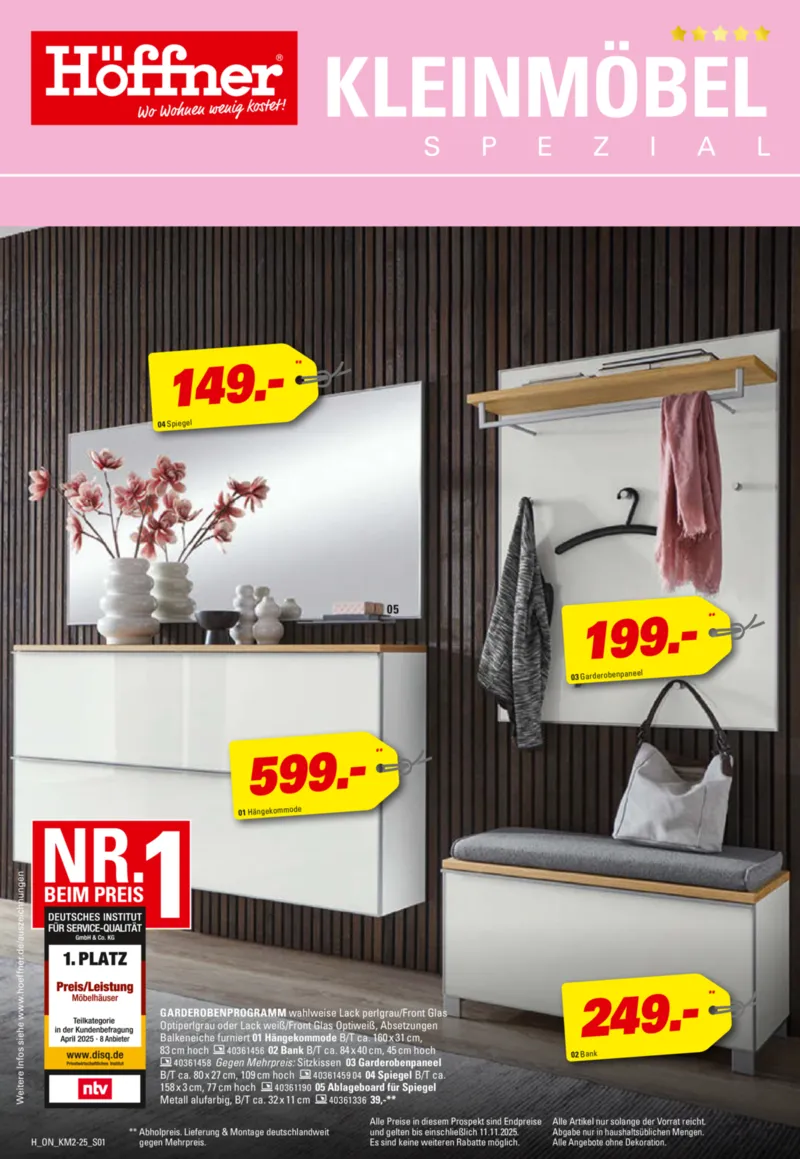 Höffner Prospekt vom 29.10.2025, Seite 1 Höffner Prospekt vom 29.10.2025, Seite 1
