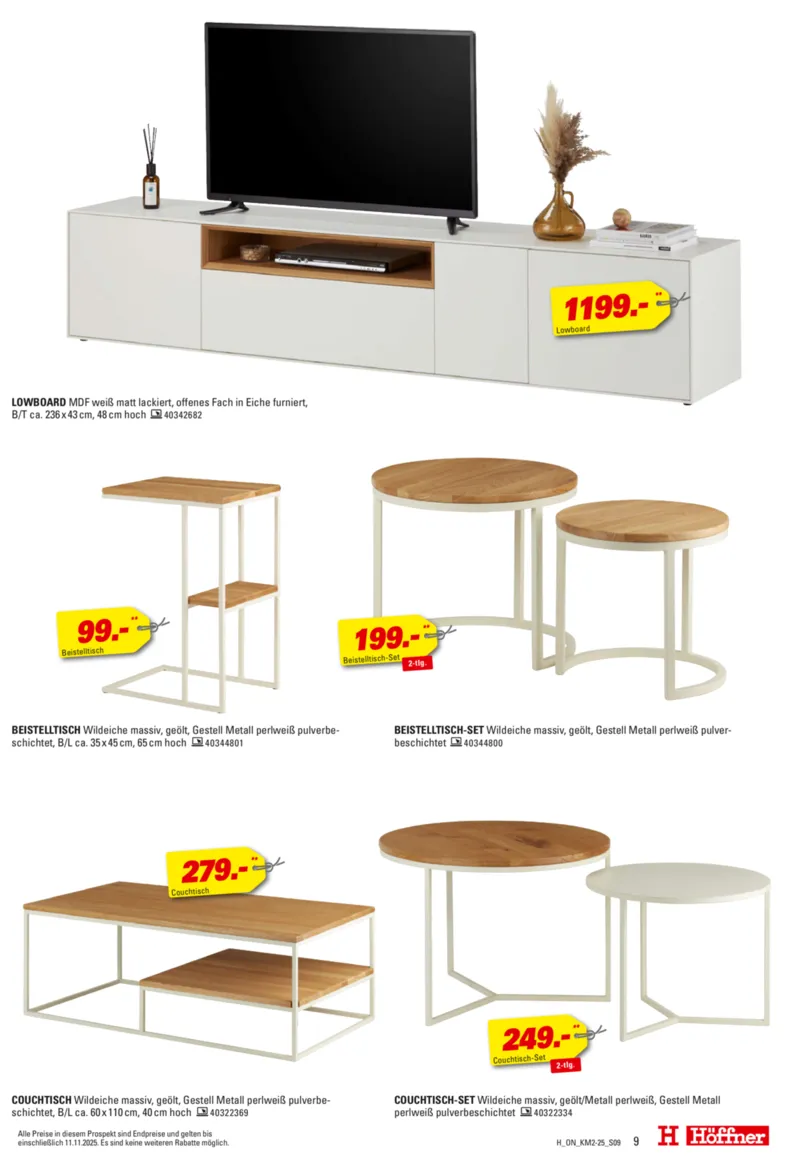 Höffner Prospekt vom 29.10.2025, Seite 9 Höffner Prospekt vom 29.10.2025, Seite 9