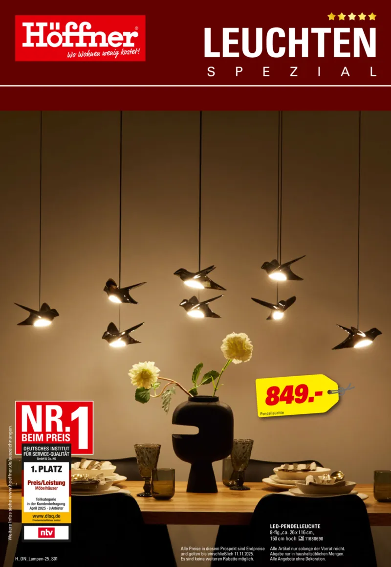 Höffner Prospekt vom 29.10.2025, Seite 1 Höffner Prospekt vom 29.10.2025, Seite 1