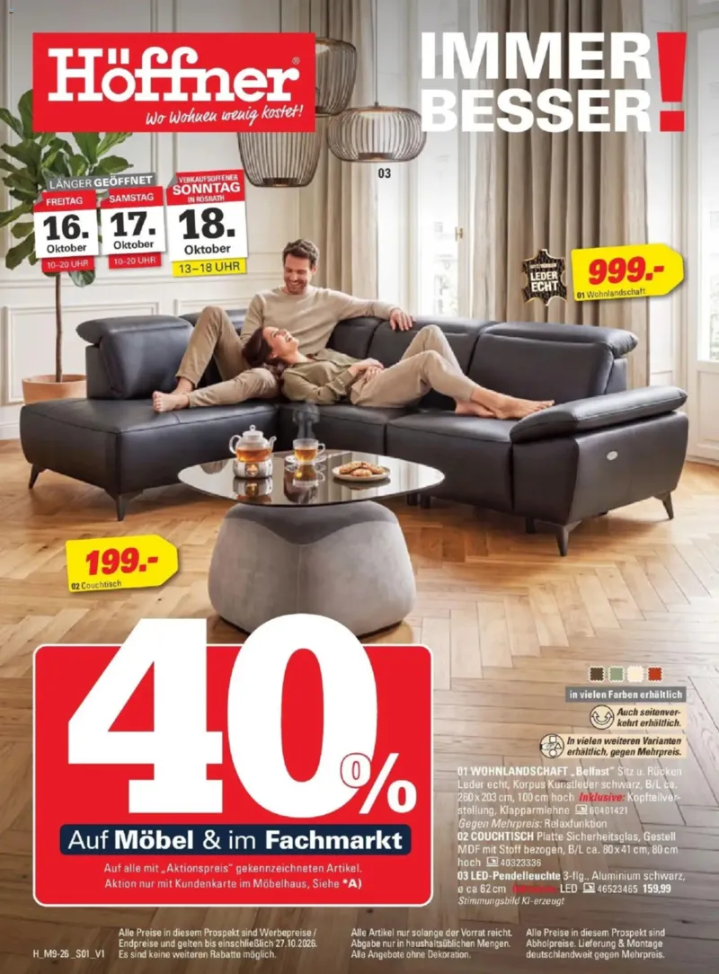 Höffner Prospekt vom 14.10.2026, Seite 1