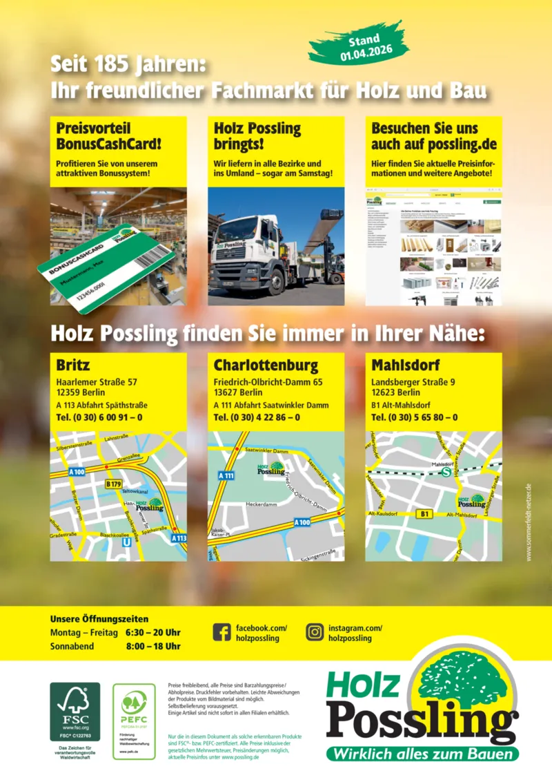 Holz Possling Prospekt vom 01.04.2026, Seite 188