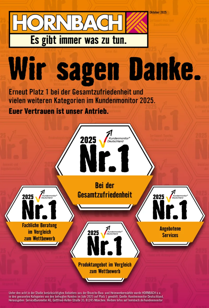 Hornbach Prospekt vom 01.04.2026, Seite 1