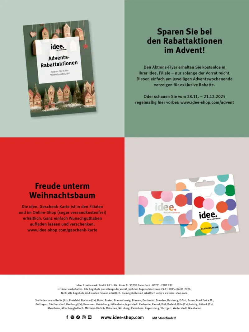 idee. der creativmarkt Prospekt vom 24.11.2025, Seite 16
