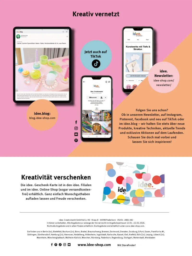 idee. der creativmarkt Prospekt vom 12.01.2026, Seite 16