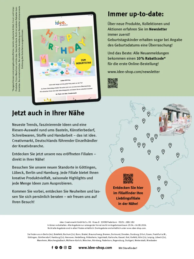 idee. der creativmarkt Prospekt vom 20.04.2026, Seite 16