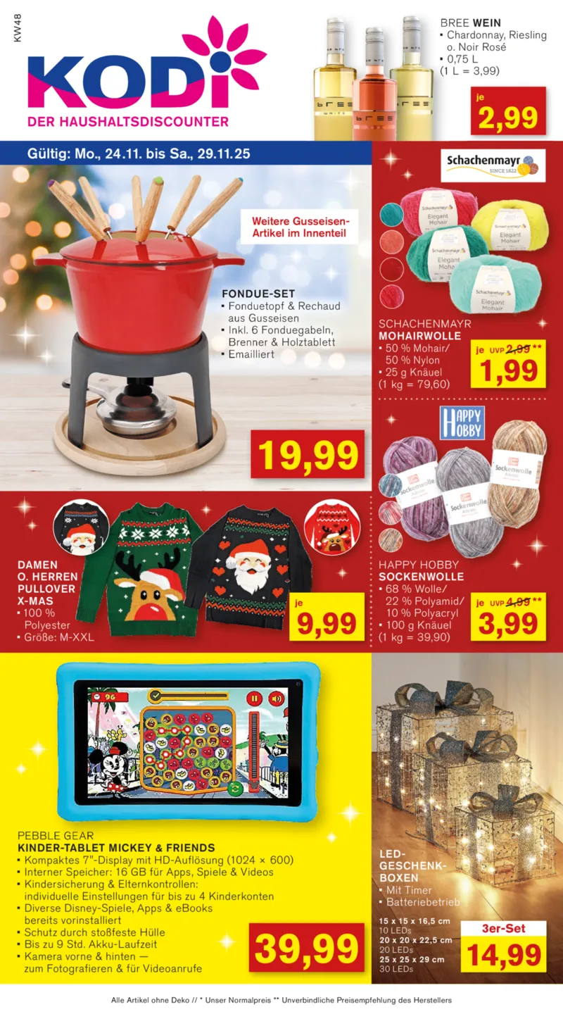 KODi Prospekt vom 24.11.2025, Seite 1