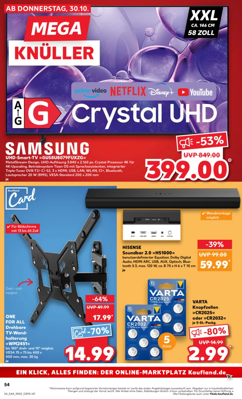 Kaufland Prospekt vom 30.10.2025, Seite 54