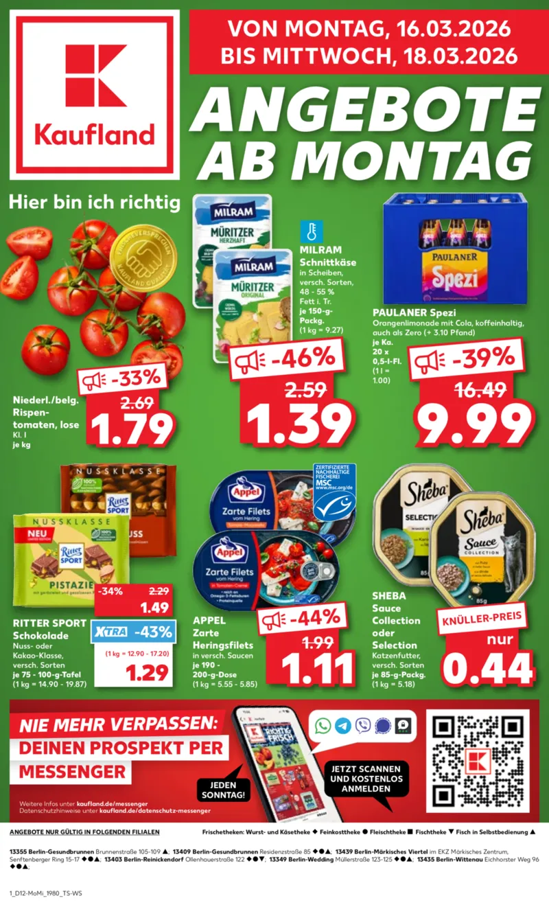 Kaufland Prospekt vom 16.03.2026, Seite 1