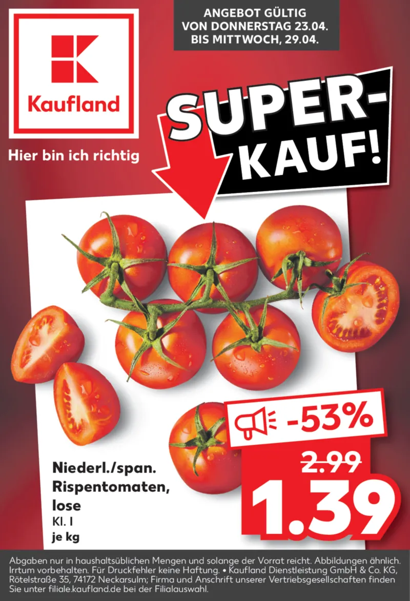 Kaufland Prospekt vom 23.04.2026, Seite 1