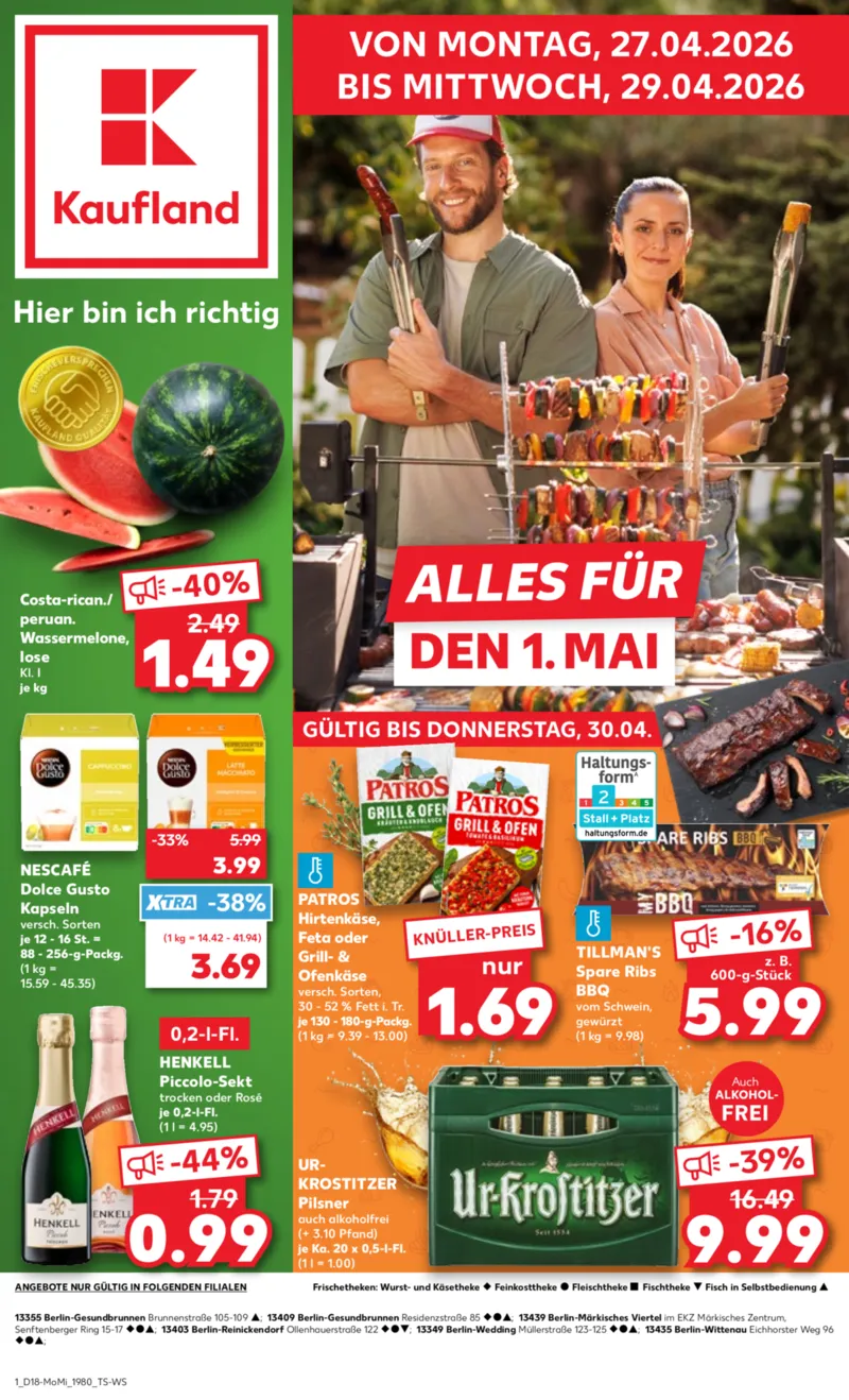 Kaufland Prospekt vom 27.04.2026, Seite 1