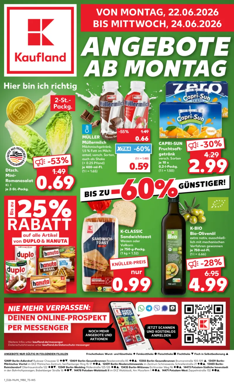 Kaufland Prospekt vom 22.06.2026, Seite 1