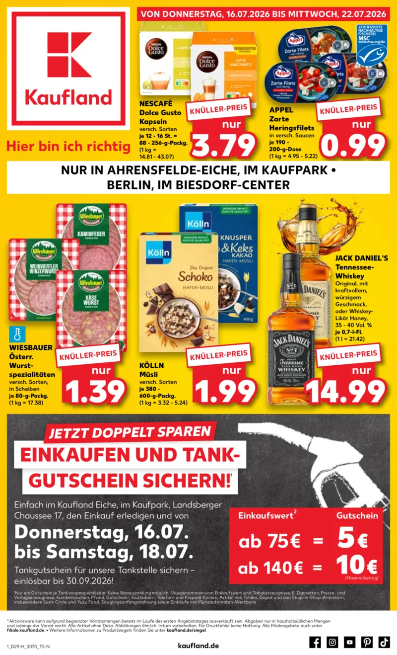 Kaufland Prospekt vom 16.07.2026, Seite 1