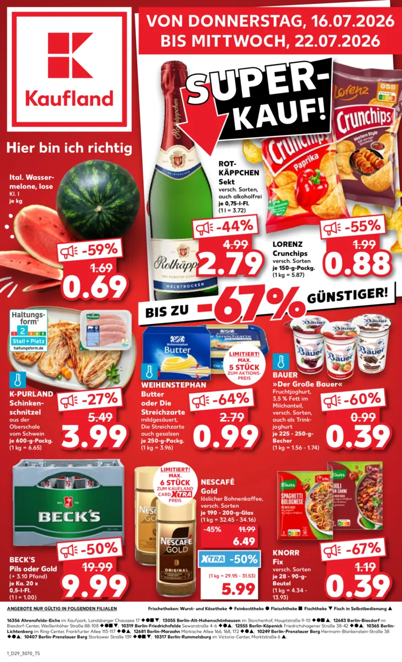 Kaufland Prospekt vom 16.07.2026, Seite 1