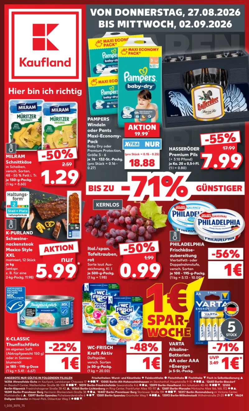 Kaufland Prospekt vom 27.08.2026, Seite 1