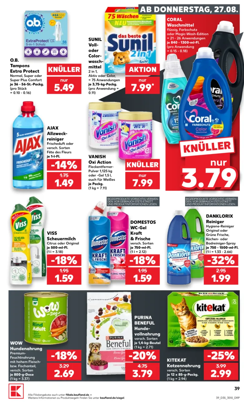 Kaufland Prospekt vom 27.08.2026, Seite 39