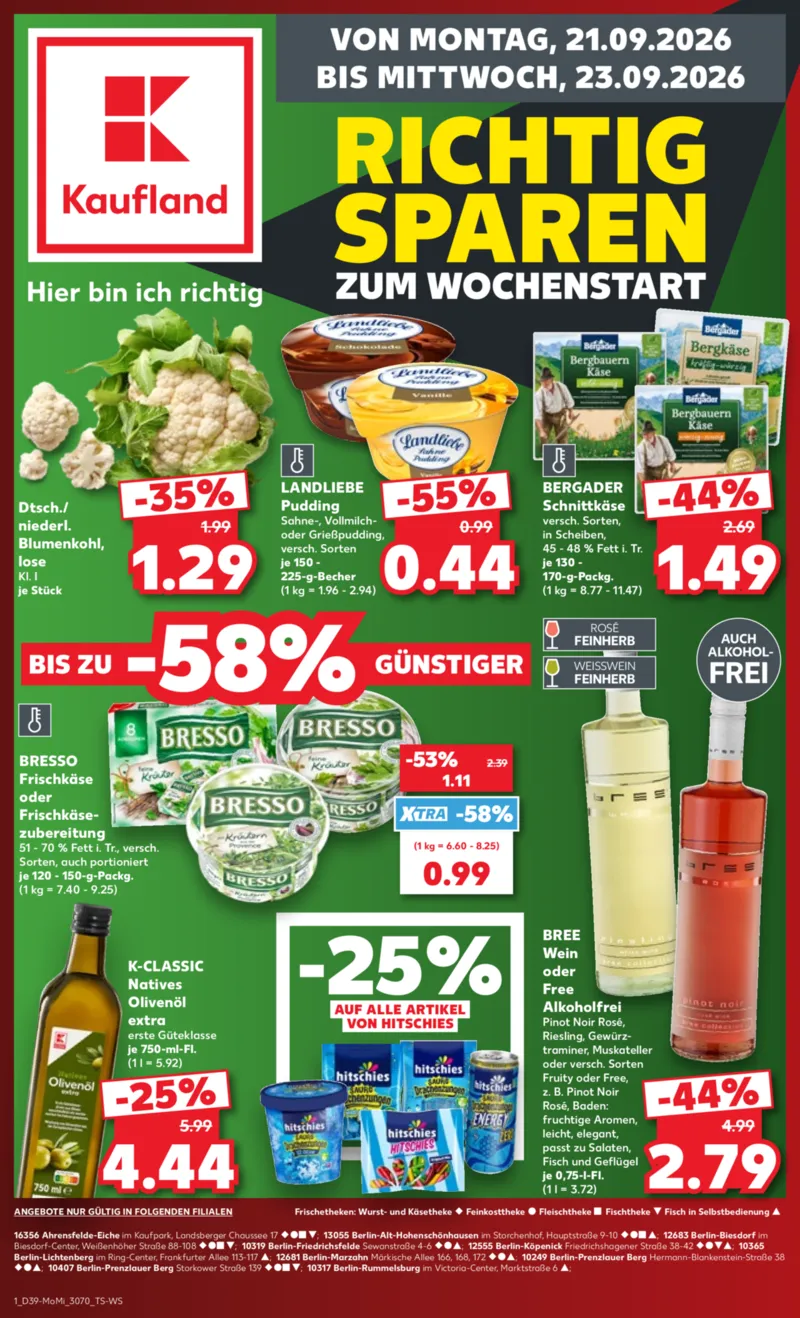 Kaufland Prospekt vom 21.09.2026, Seite 1