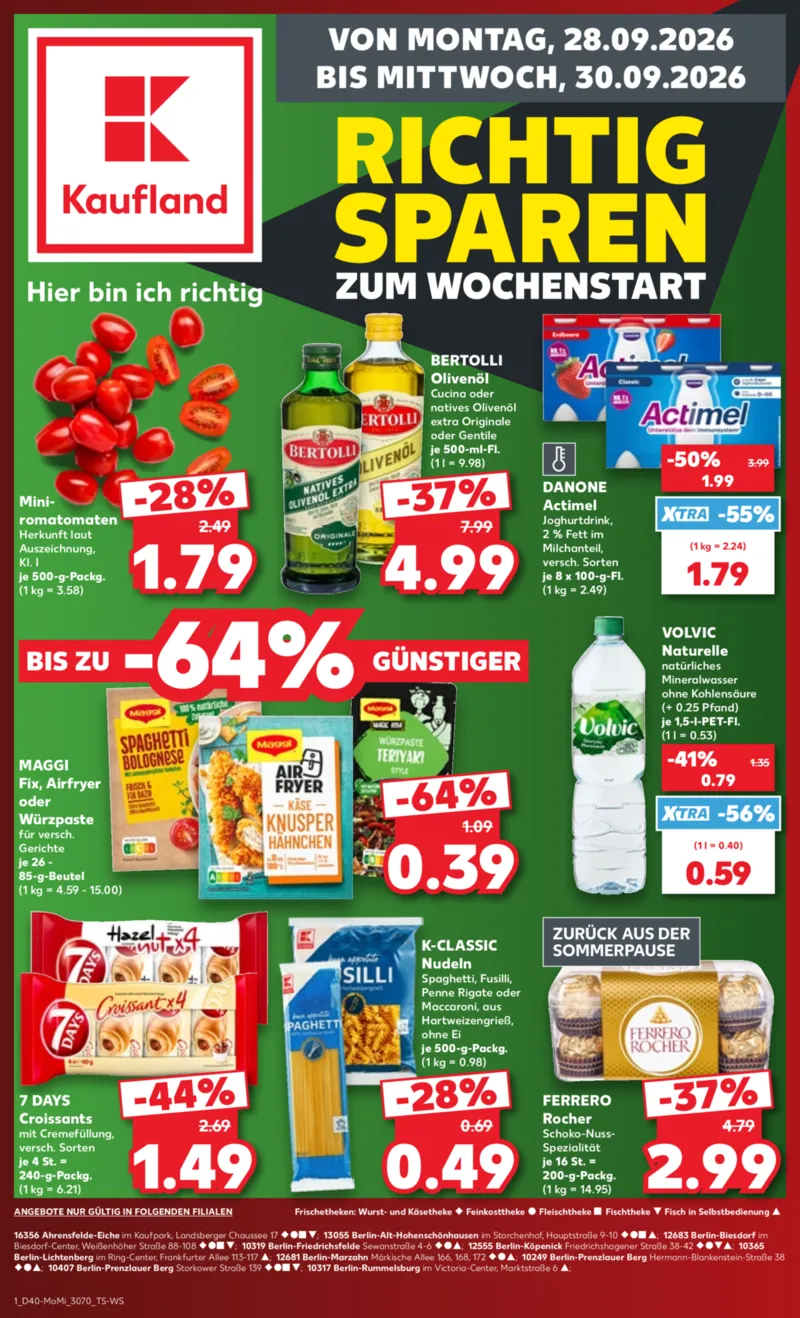 Kaufland Prospekt vom 28.09.2026, Seite 1
