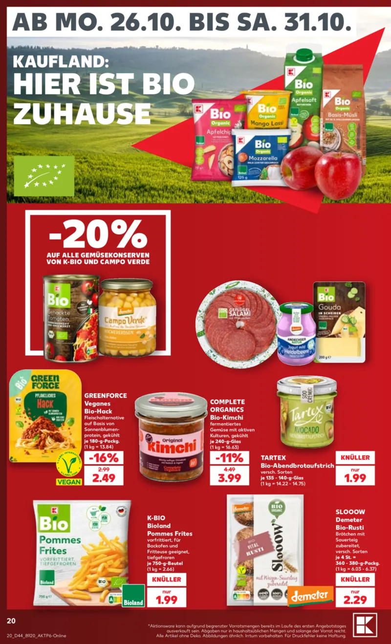 Kaufland Prospekt vom 26.10.2026, Seite 20