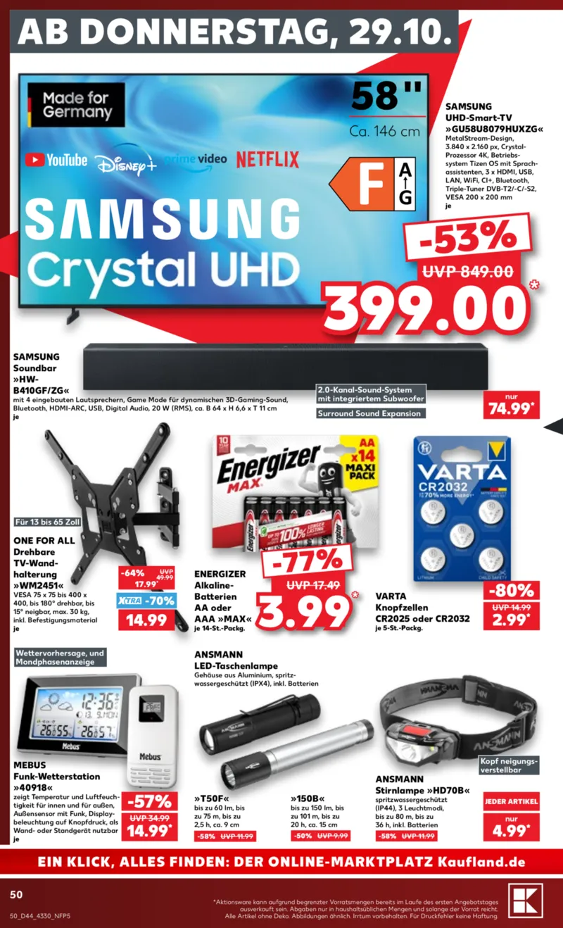 Kaufland Prospekt vom 26.10.2026, Seite 50