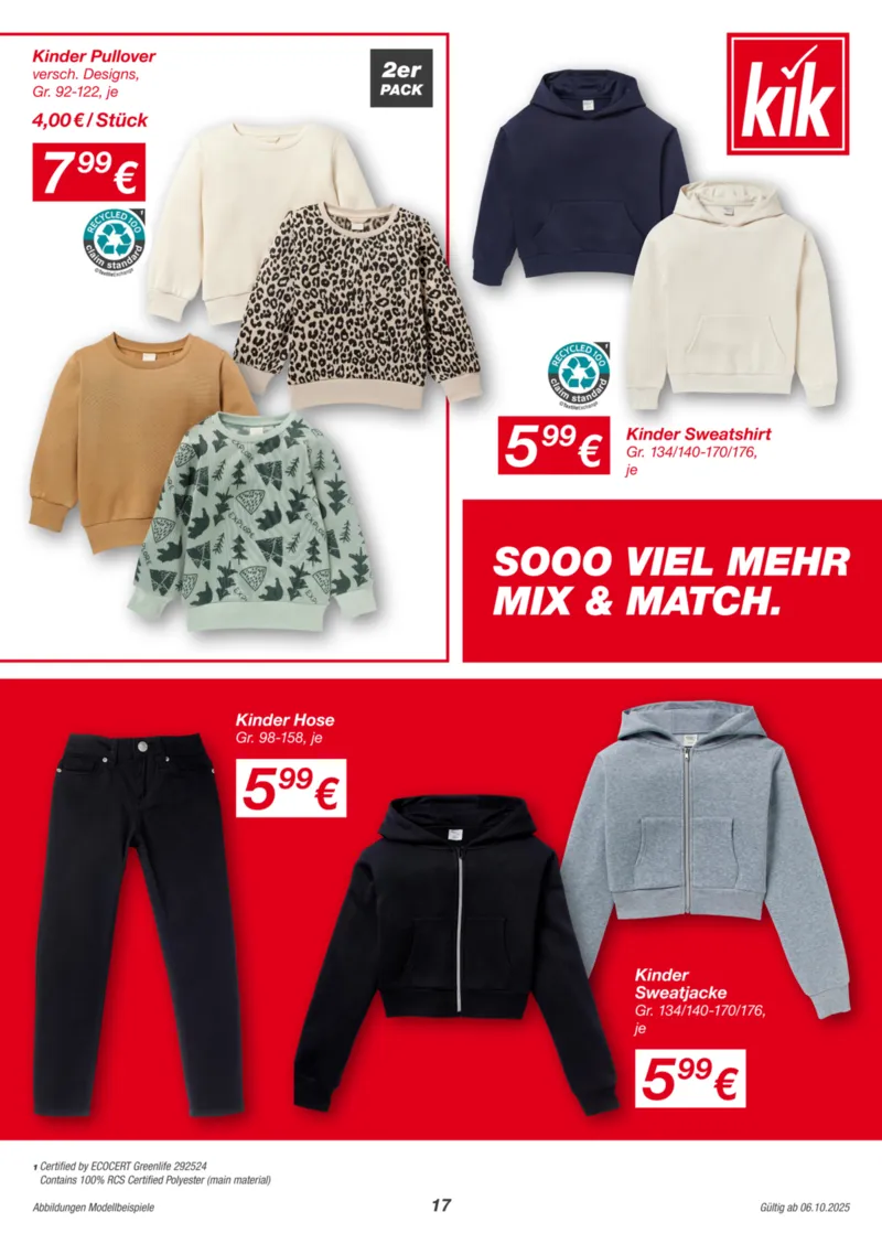 KiK Prospekt vom 06.10.2025, Seite 17