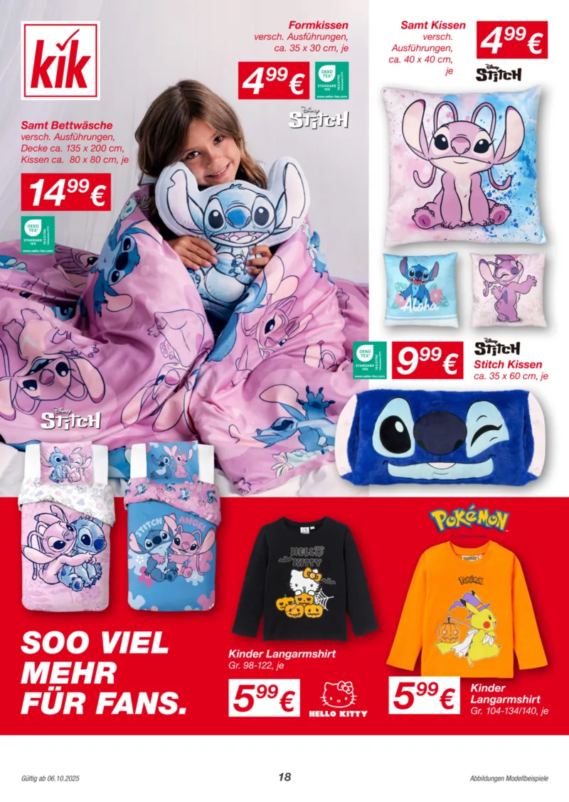 KiK Prospekt vom 06.10.2025, Seite 18