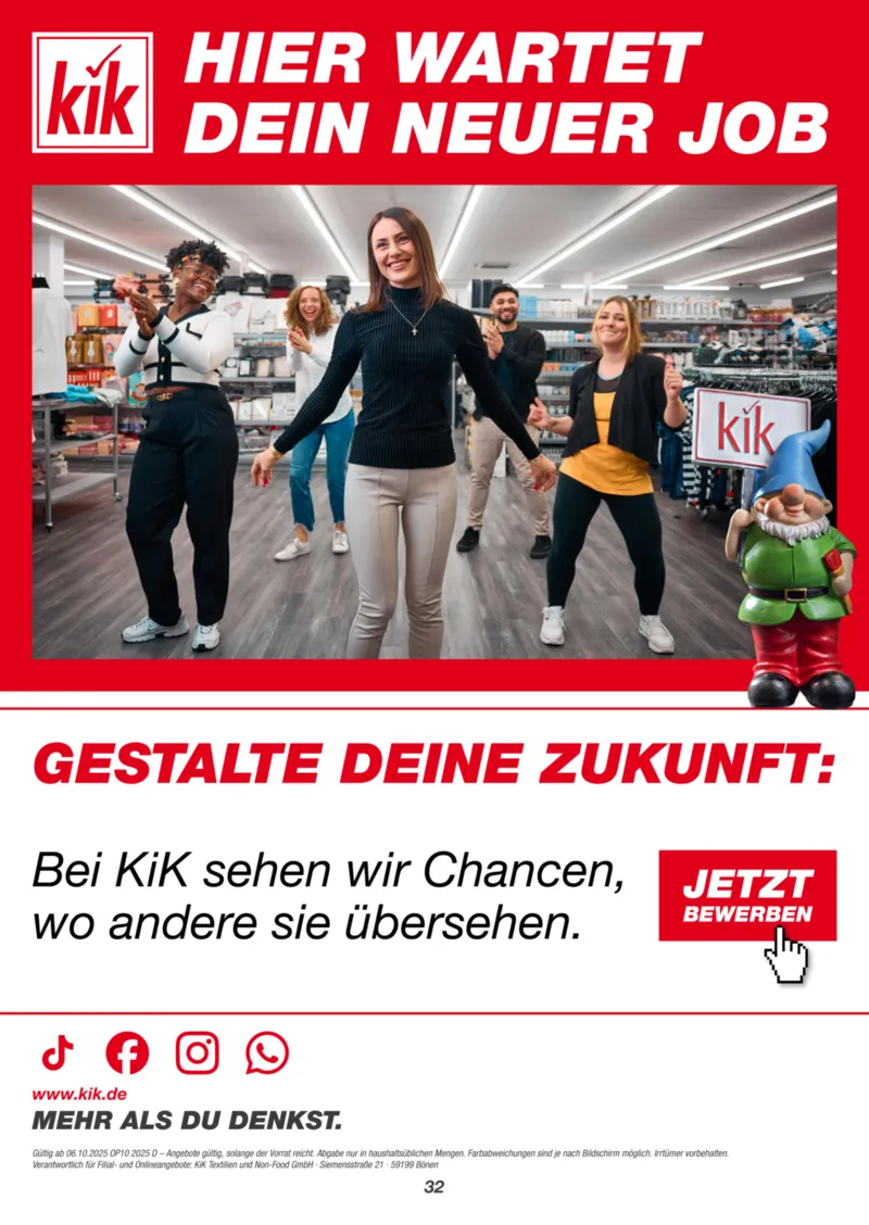 KiK Prospekt vom 06.10.2025, Seite 32