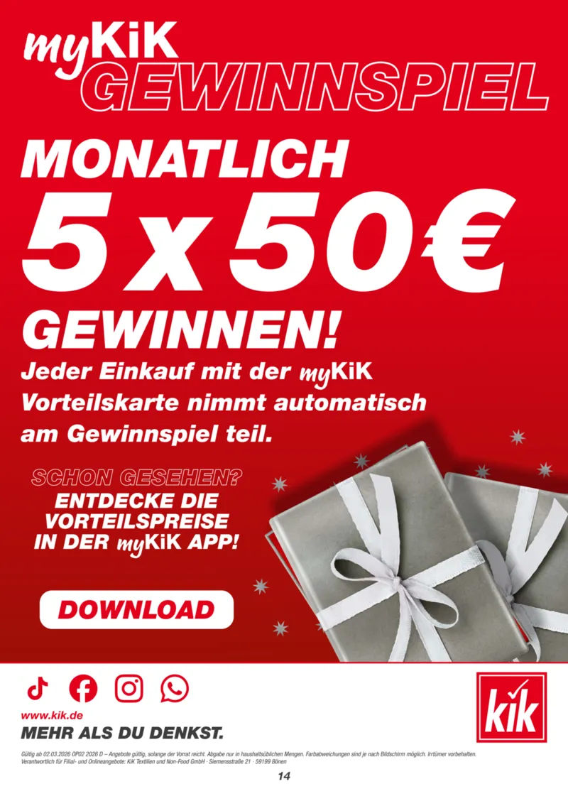 KiK Prospekt vom 02.03.2026, Seite 14