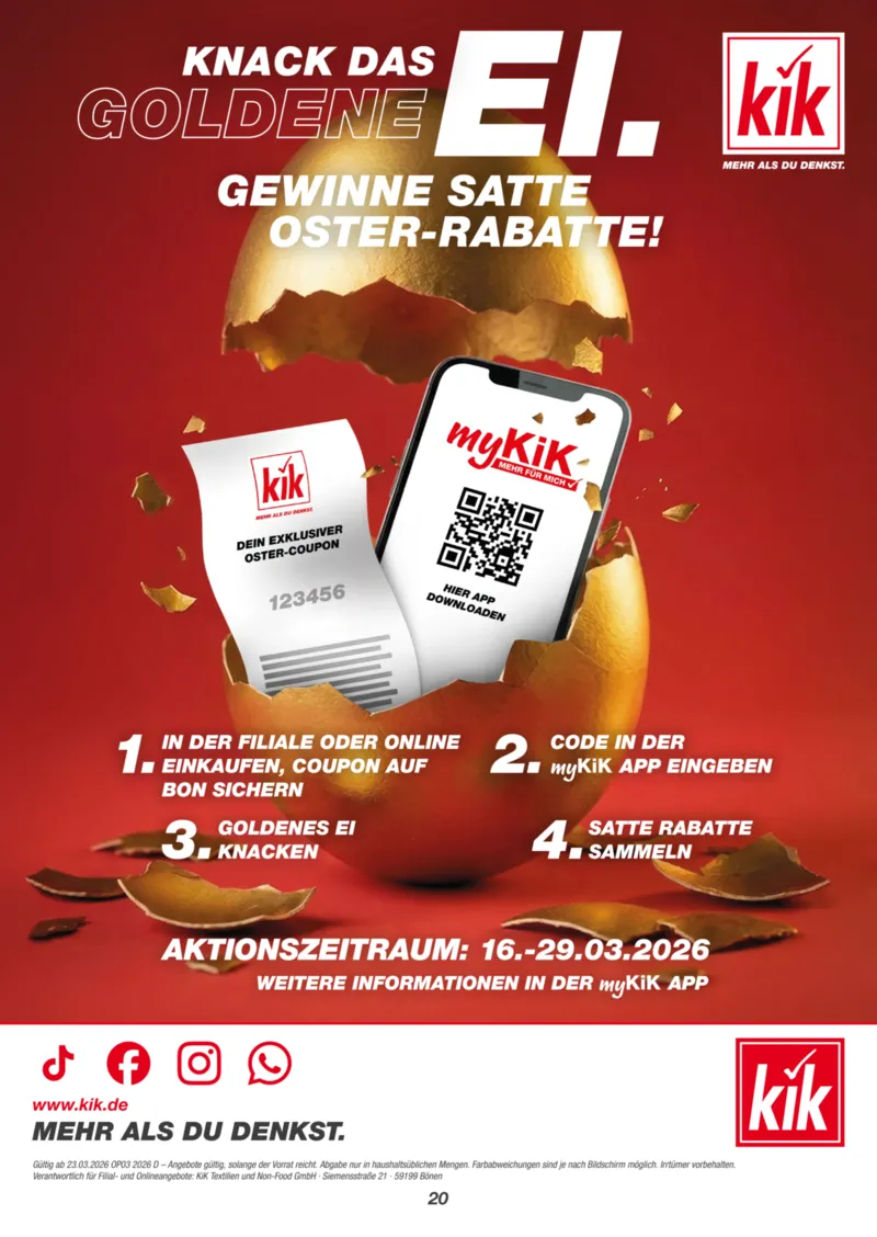 KiK Prospekt vom 23.03.2026, Seite 20