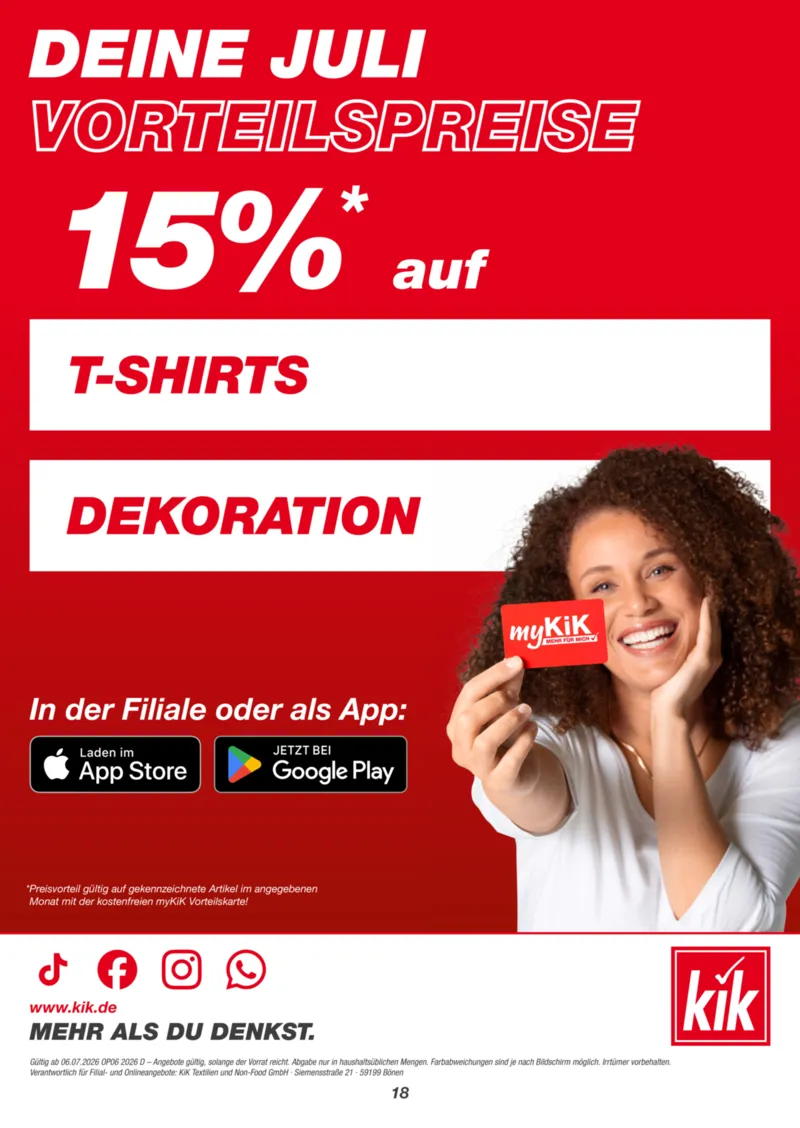 KiK Prospekt vom 06.07.2026, Seite 18