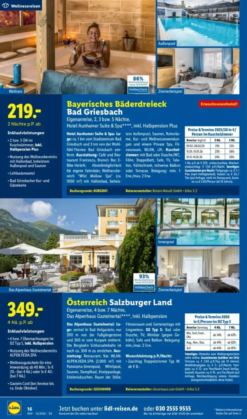 Lidl-Reisen Prospekt vom 29.10.2025, Seite 16