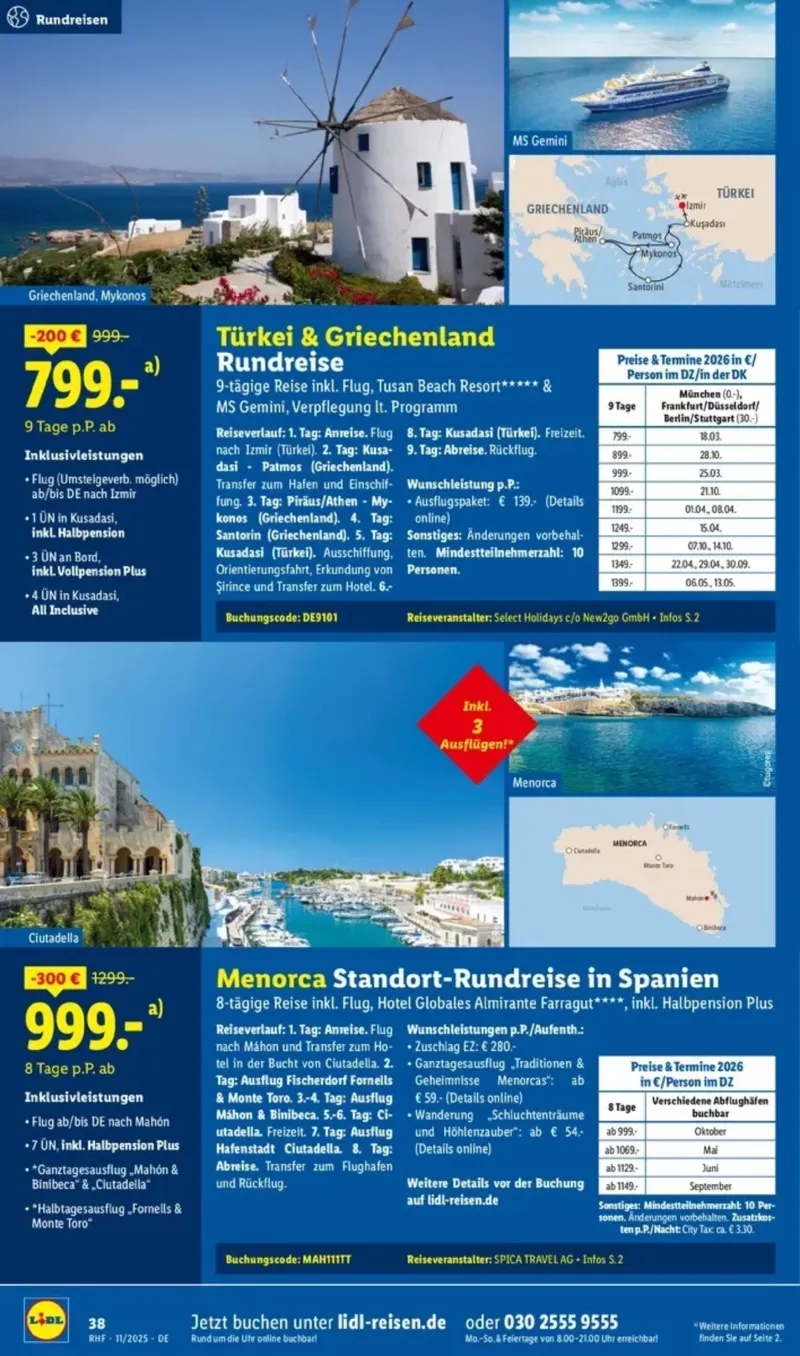 Lidl-Reisen Prospekt vom 29.10.2025, Seite 18