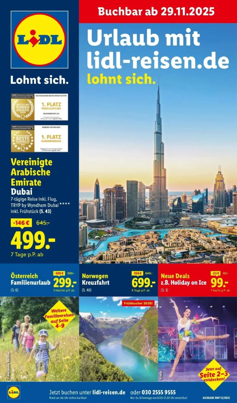Lidl-Reisen Prospekt vom 01.12.2025, Seite 1