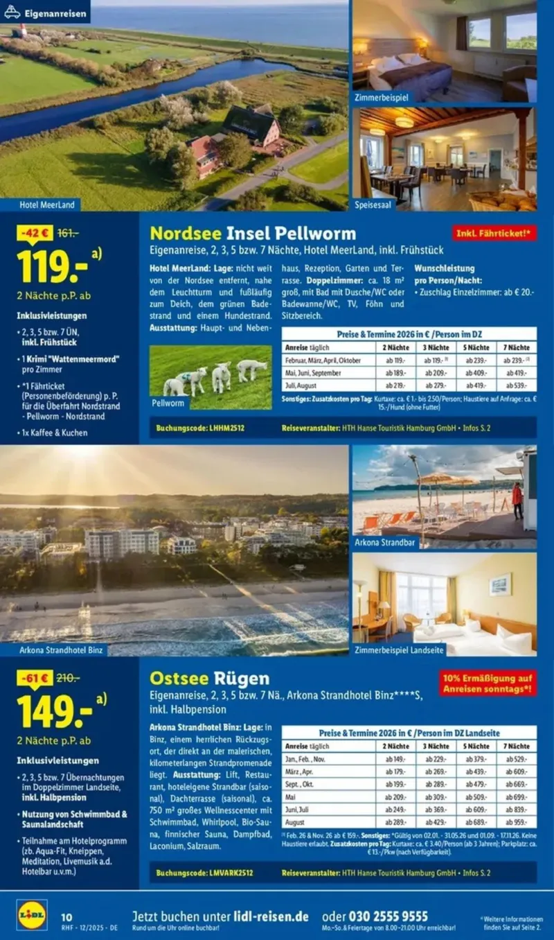 Lidl-Reisen Prospekt vom 01.12.2025, Seite 12