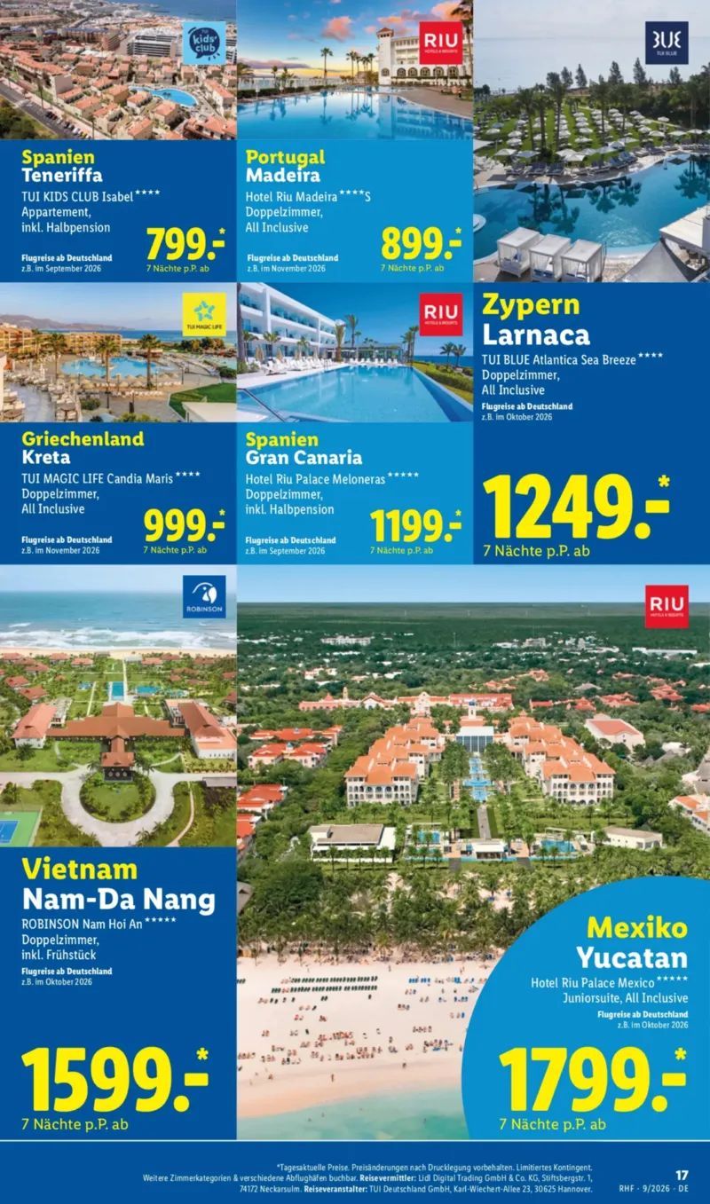 Lidl-Reisen Prospekt vom 29.08.2026, Seite 17