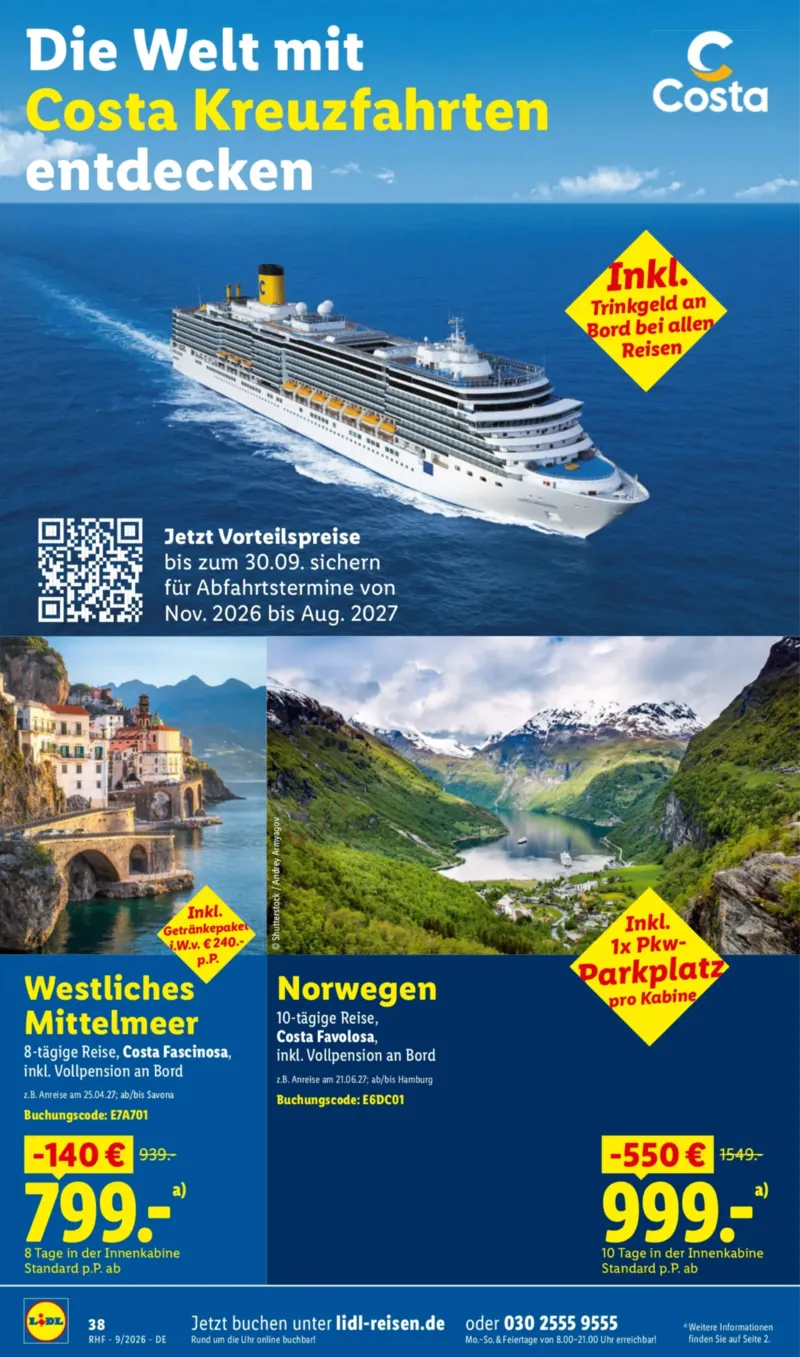 Lidl-Reisen Prospekt vom 29.08.2026, Seite 38