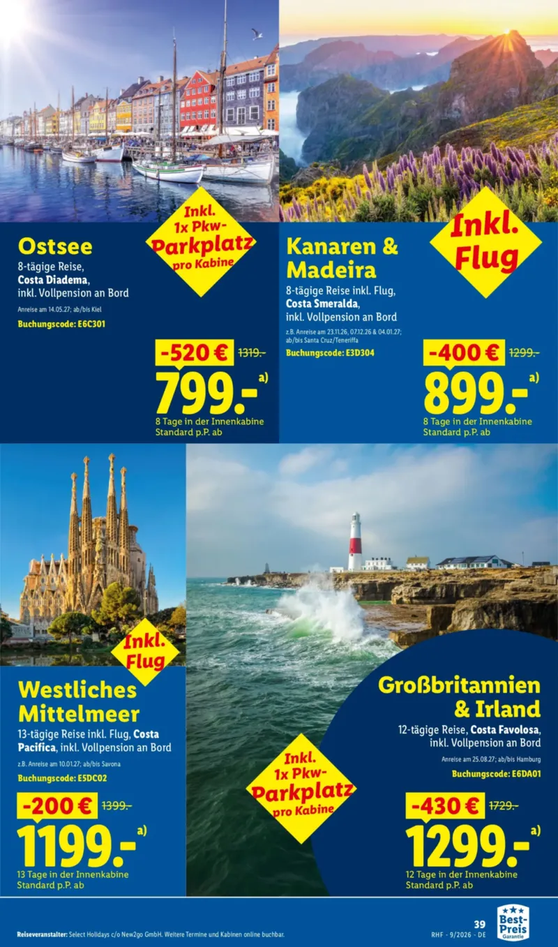 Lidl-Reisen Prospekt vom 29.08.2026, Seite 39