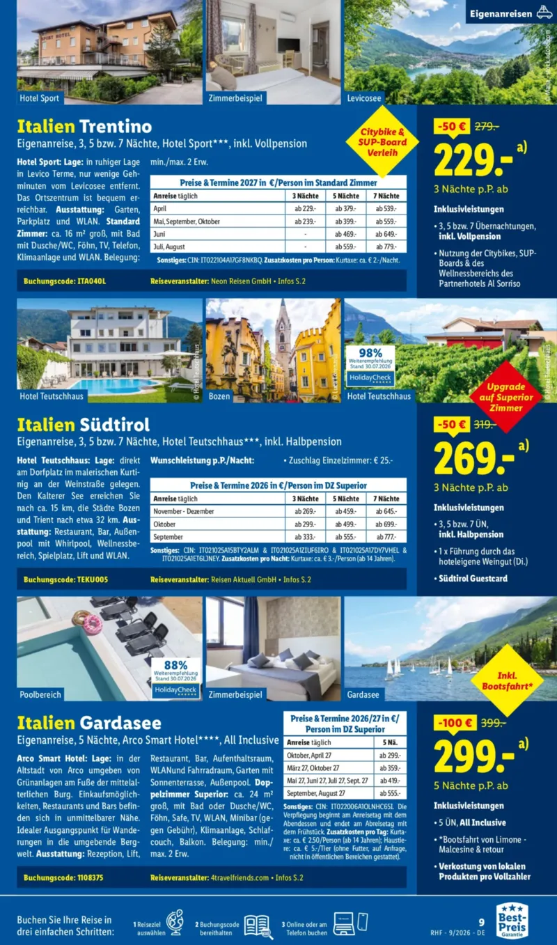 Lidl-Reisen Prospekt vom 29.08.2026, Seite 9