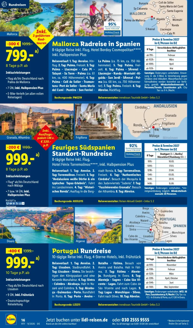 Lidl-Reisen Prospekt vom 12.09.2026, Seite 16