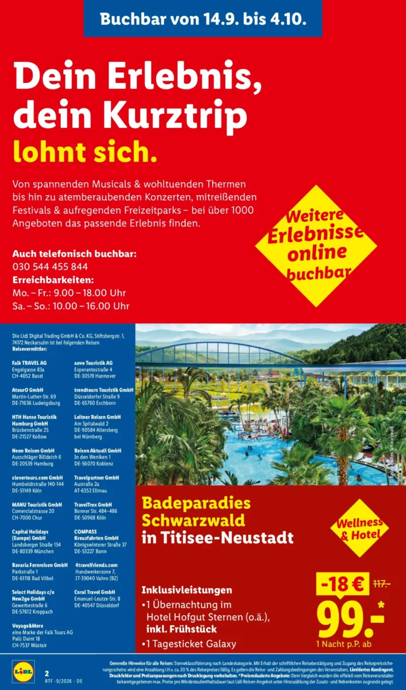 Lidl-Reisen Prospekt vom 12.09.2026, Seite 2