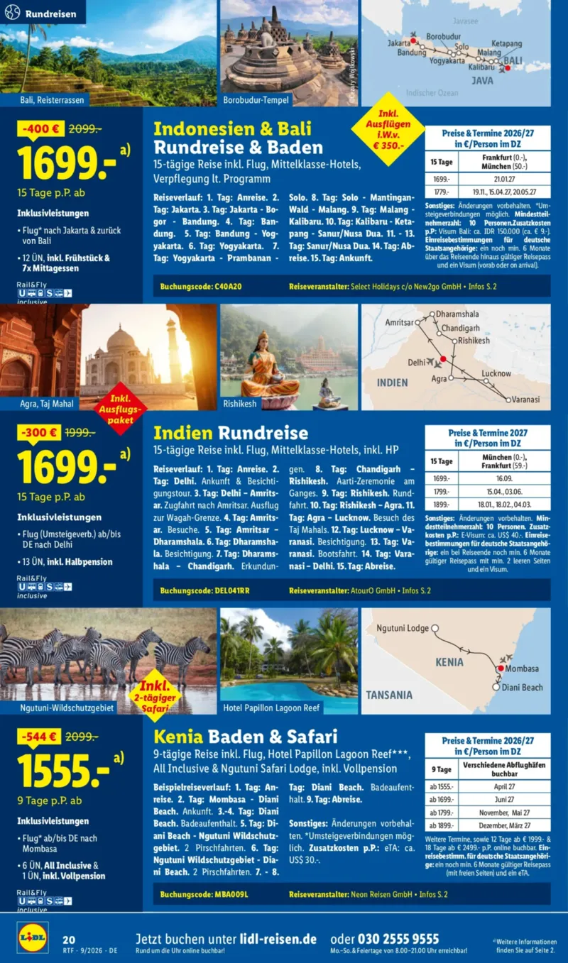 Lidl-Reisen Prospekt vom 12.09.2026, Seite 20