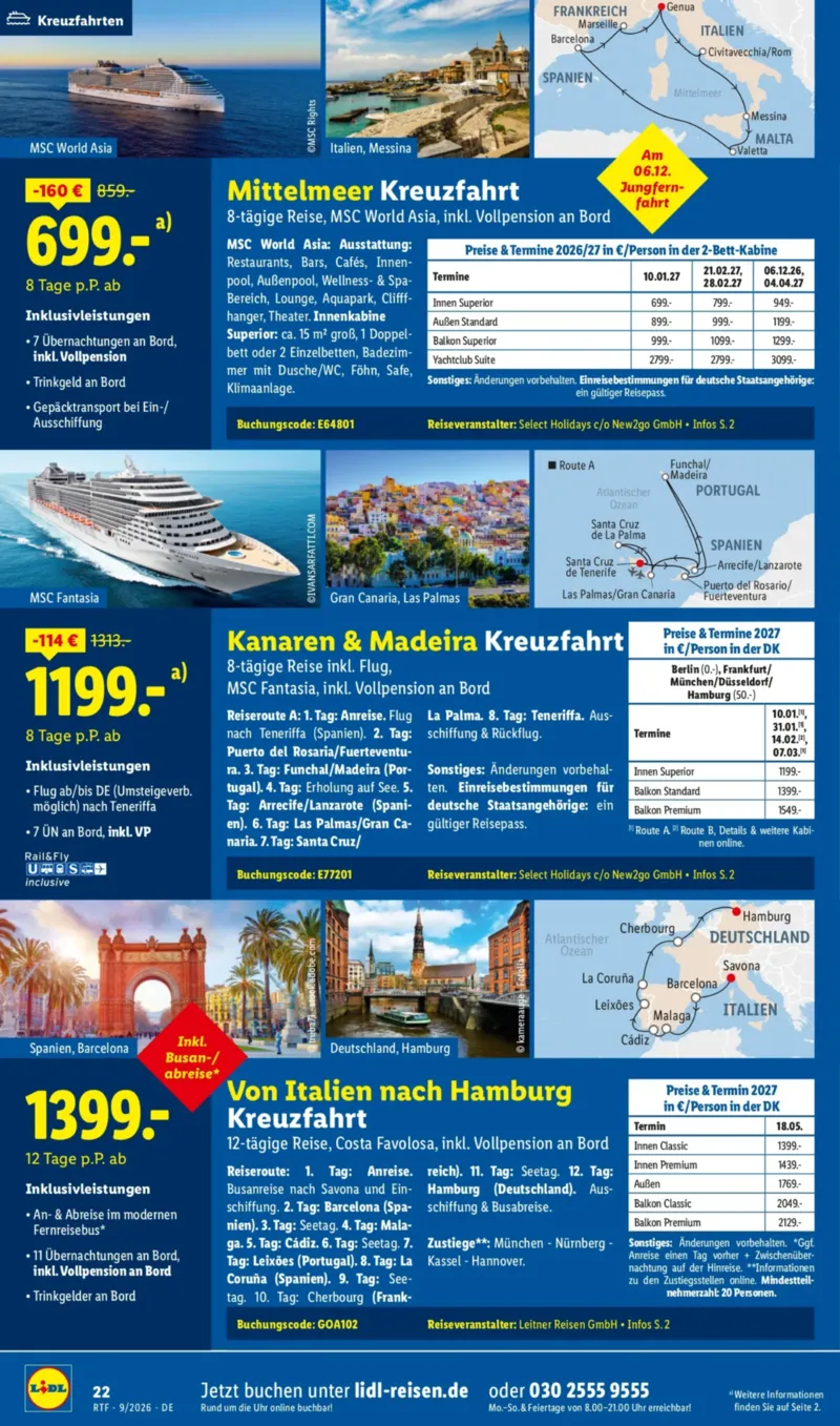 Lidl-Reisen Prospekt vom 12.09.2026, Seite 22