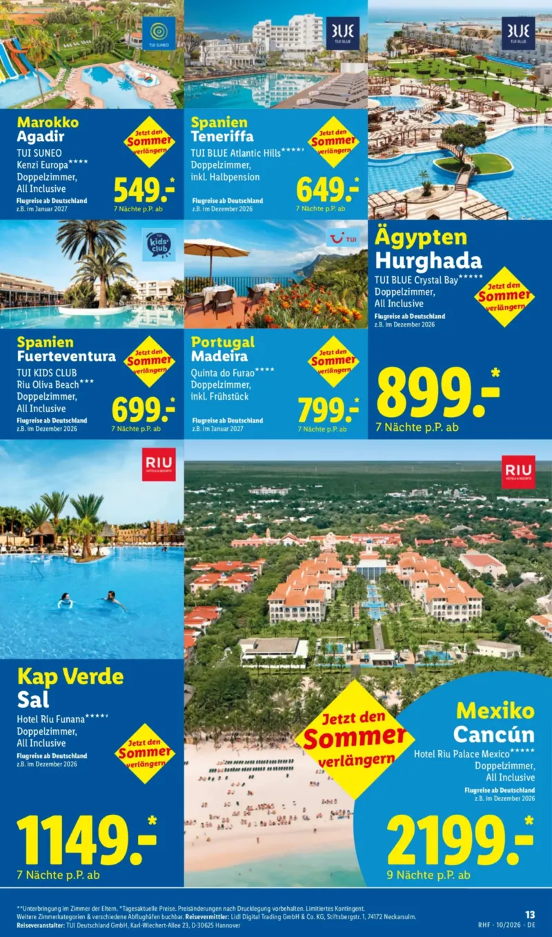 Lidl-Reisen Prospekt vom 30.09.2026, Seite 13