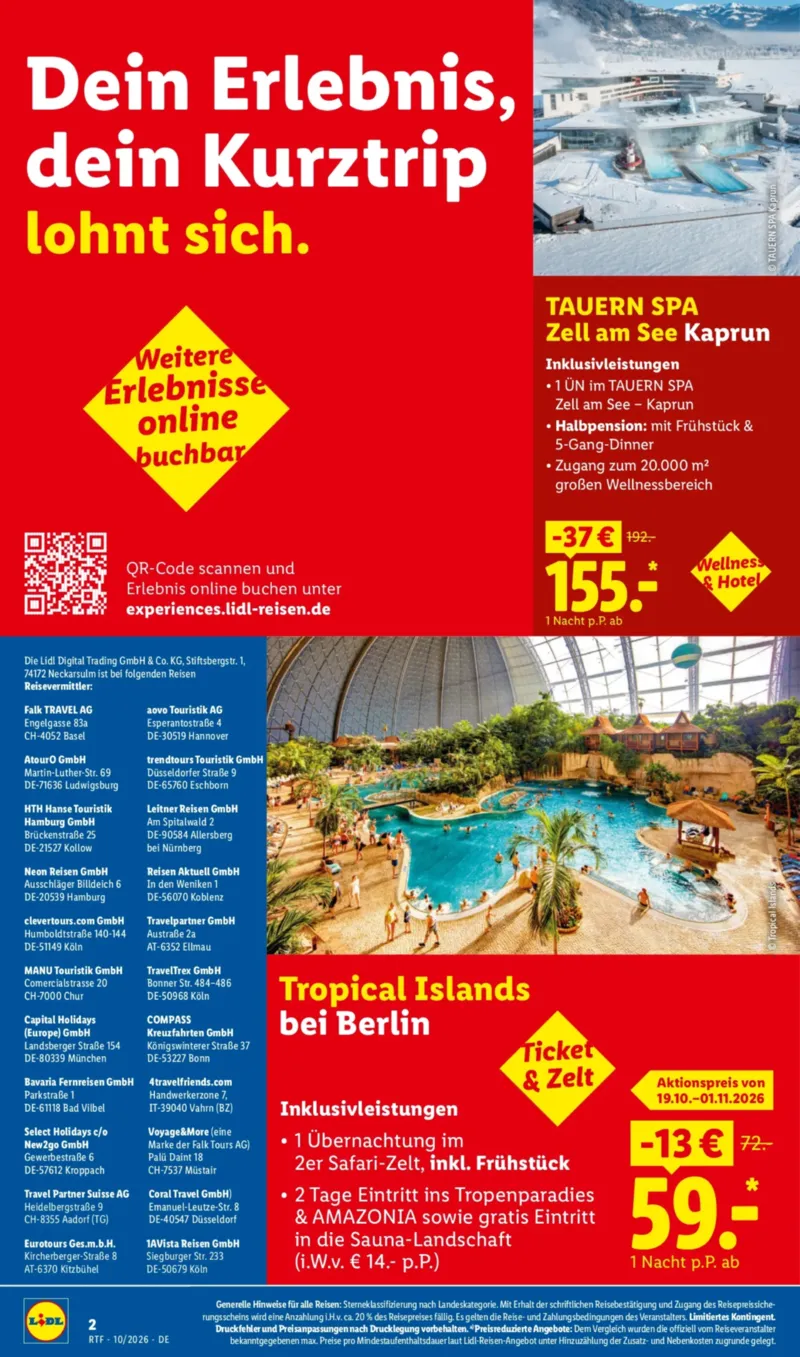 Lidl-Reisen Prospekt vom 14.10.2026, Seite 2