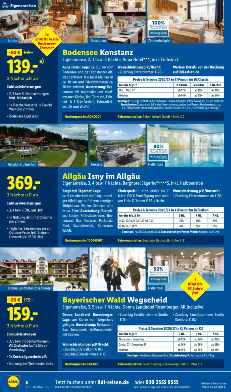 Lidl-Reisen Prospekt vom 14.10.2026, Seite 8