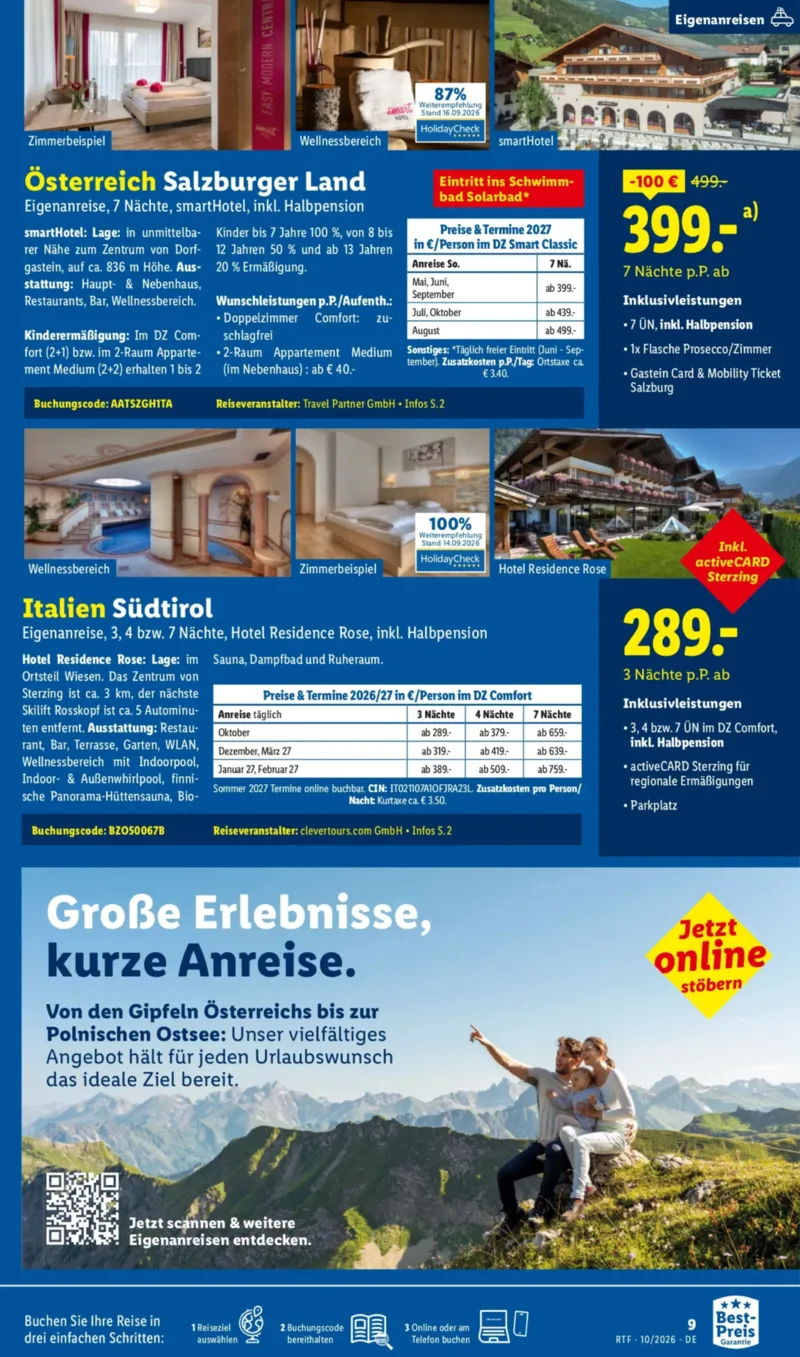 Lidl-Reisen Prospekt vom 14.10.2026, Seite 9