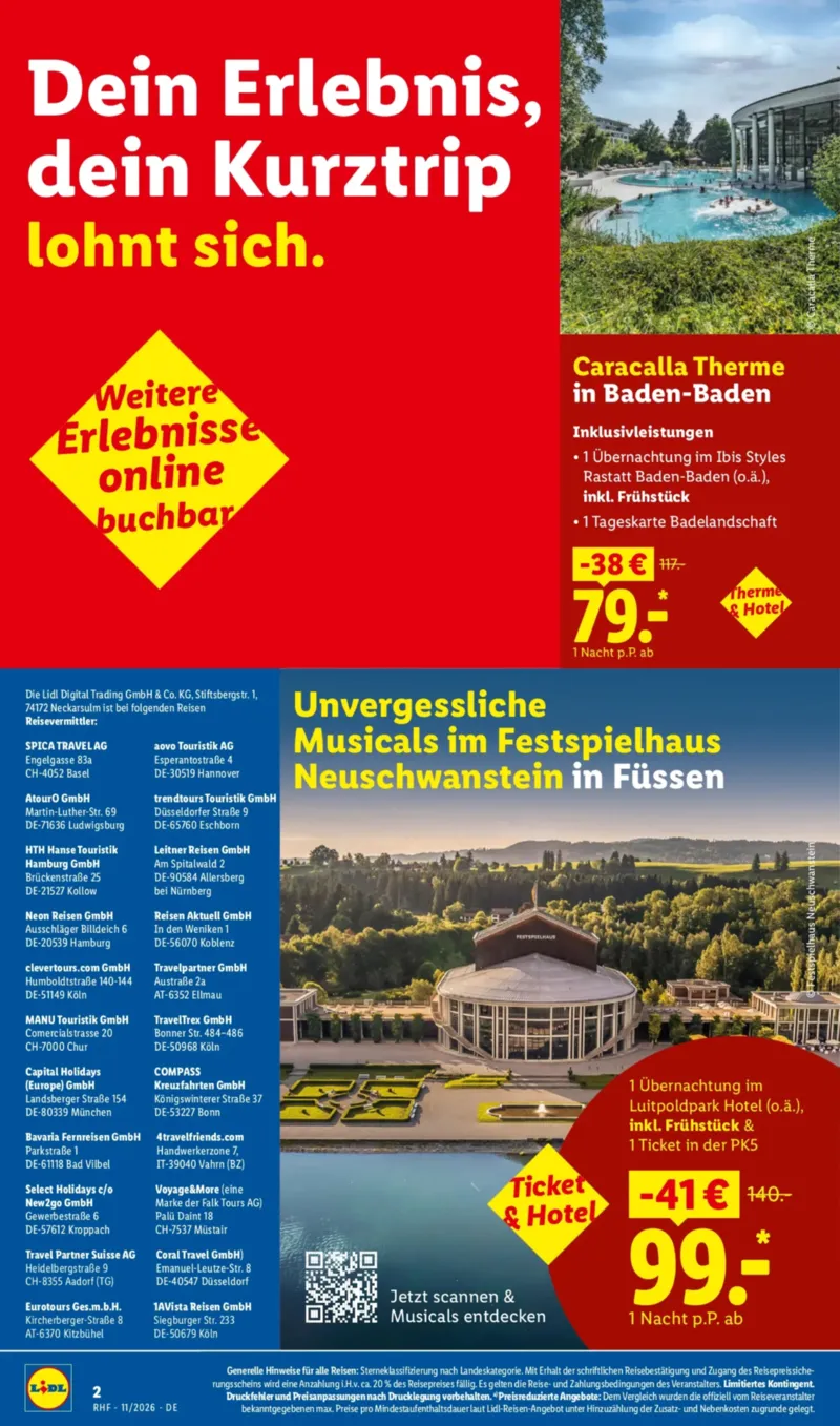 Lidl-Reisen Prospekt vom 28.10.2026, Seite 2