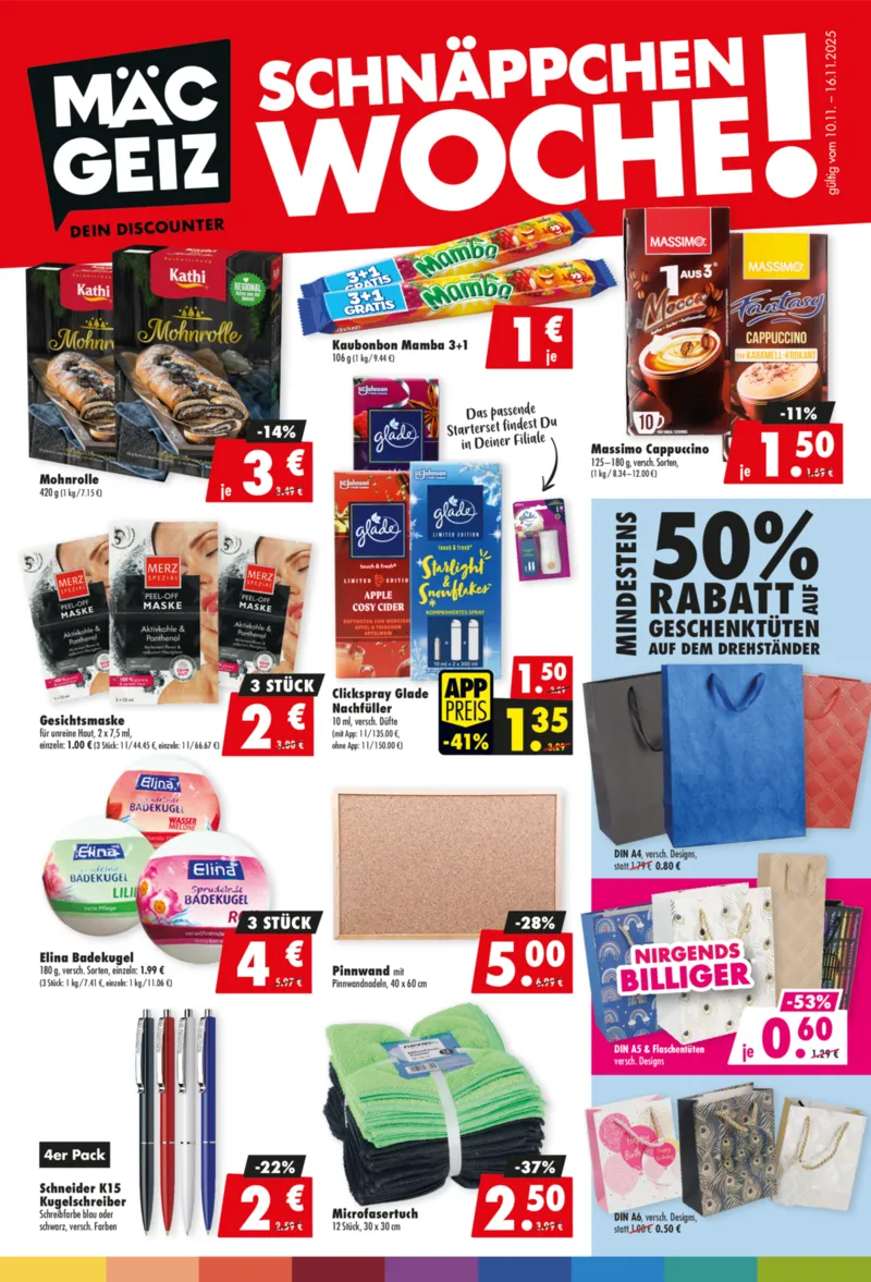 Mäc-Geiz Prospekt vom 10.11.2025, Seite 1
